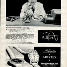 Original 1954 Ed Kummer SA Atlantic Watch Company Aristex 1950's Swiss Ad Publicite Suisse Original 1954 Ed Kummer SA Atlantic Watch Company Aristex 1950's Swiss Ad Publicite Suisse