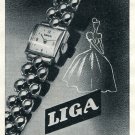 Original 1954 Liga Watch Company Fabrique d'Horlogerie Swiss Print Ad Publicite Suisse Original 1954 Liga Watch Company Fabrique d'Horlogerie Swiss Print Ad Publicite Suisse