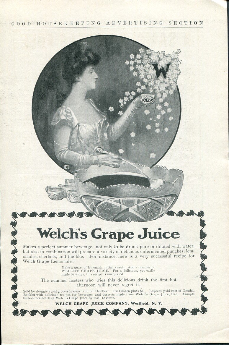 Original 1905 Welch's Grape Juice Company Westfield NY Early 1900's Ad Vintage Advertisement