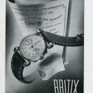 Original 1948 Britix Watch Co SA Switzerland Vintage 1940s Swiss Print Ad Publicite Suisse Montres