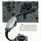 1949 Eska Watch Company Switzerland Original 1940's Swiss Print Ad Publicite Suisse Schweiz