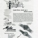 Original 1949 Mido Watch Co Switzerland Lemhi River Idaho Swiss Print Ad Suisse G. Schaeren & Co