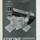 1946 Glycine Watch Company Evolution Perfection 1940's Swiss Ad Publicite Suisse Montres Suiza