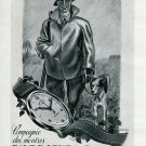 Vintage 1945 Favre-Leuba S.A. Hunter Dog 1940's Suisse Print Ad Publicite Suisse Schweiz Vintage 1945 Favre-Leuba S.A. Hunter Dog 1940's Suisse Print Ad Publicite Suisse Schweiz