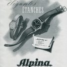 1945 Alpina Union Horlogere S.A. Switzerland Swiss Print Ad Publicite Suisse Montres 1945 Alpina Union Horlogere S.A. Switzerland Swiss Print Ad Publicite Suisse Montres