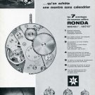 1969 Ronda SA Fabrique d'ebauches Switzerland Swiss Print Ad Publicite Suisse