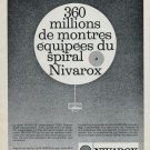 1965 Nivarox St-Imier Switzerland 1960's Swiss Print Ad Publicite Suisse Horlogerie Horology