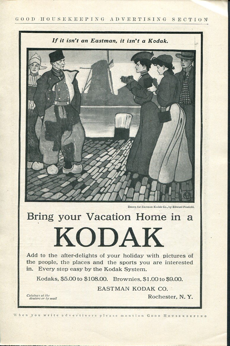 Original 1905 Eastman Kodak Co Rochester NY Vintage Early 1900's Magazine Ad Advert