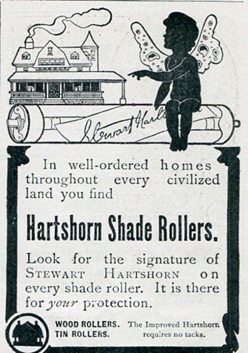 Vintage 1905 Ad for Stewart Hartshorn Shade Rollers Early 1900s Magazine Ad Advertisement