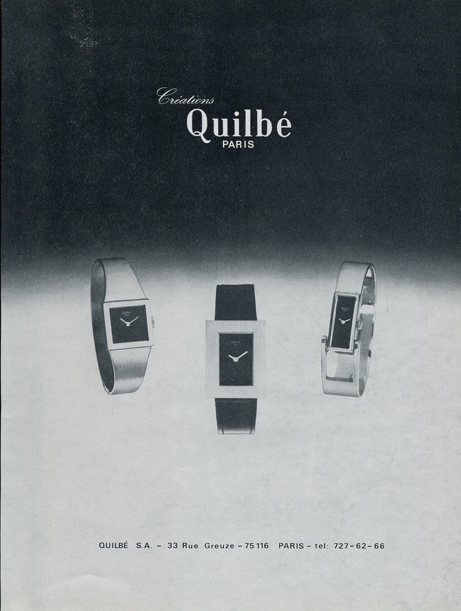 Quilbe SA Watch Company Paris France 1975 French Ad Advert Publicite Montres