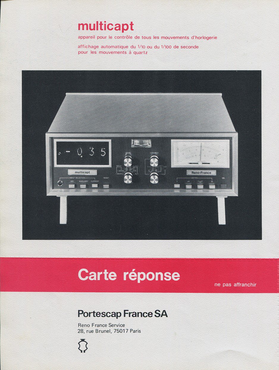 Portescap France SA Multicapt Reno France 1975 French Ad Advertisement Publicite