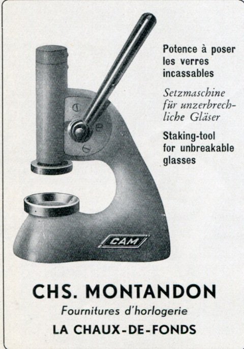 Chs. Montandon Vintage 1947 Swiss Magazine Ad Advert Publicite Suisse Horlogerie Horology