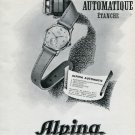 Alpina Union Horlogere SA Switzerland Original 1946 Swiss Print Ad Publicite Suisse Montres
