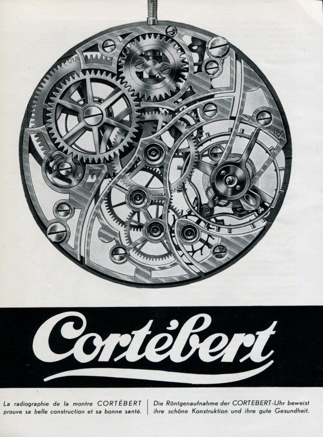 1946 Montres Cortebert Watch Company Switzerland Swiss Print Ad Publicite Suisse