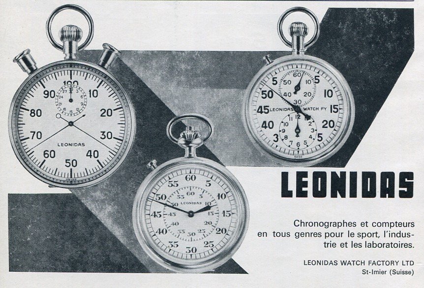 Vintage 1964 Leonidas Watch Company St-Imier Switzerland Swiss Print Ad Publicite Suisse Montres