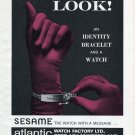 Vintage 1965 Atlantic Watch Co Bettlach Switzerland Swiss Print Ad Publicite Suisse Atlantic Sesame Vintage 1965 Atlantic Watch Co Bettlach Switzerland Swiss Print Ad Publicite Suisse Atlantic Sesame