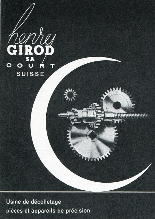 1969 Henry Girod SA Switzerland Vintage Swiss Print Ad Publicite Suisse Horlogerie Horology