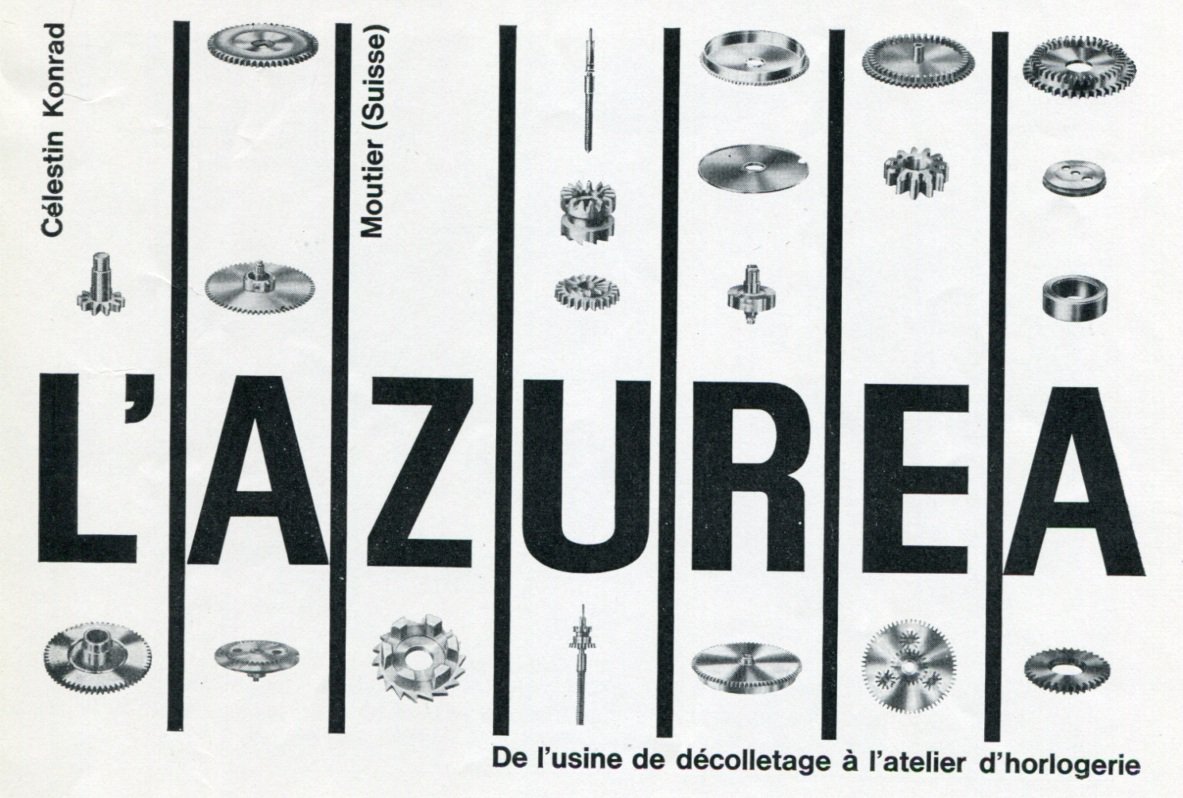 1969 L'Azurea Celestin Konrad Suisse Publicite Vintage 1960s Swiss Print Ad Horology