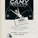 Vintage 1956 Camy Watch Co Known All Over the World Swiss Print Ad Publicite Suisse Montres Vintage 1956 Camy Watch Co Known All Over the World Swiss Print Ad Publicite Suisse Montres