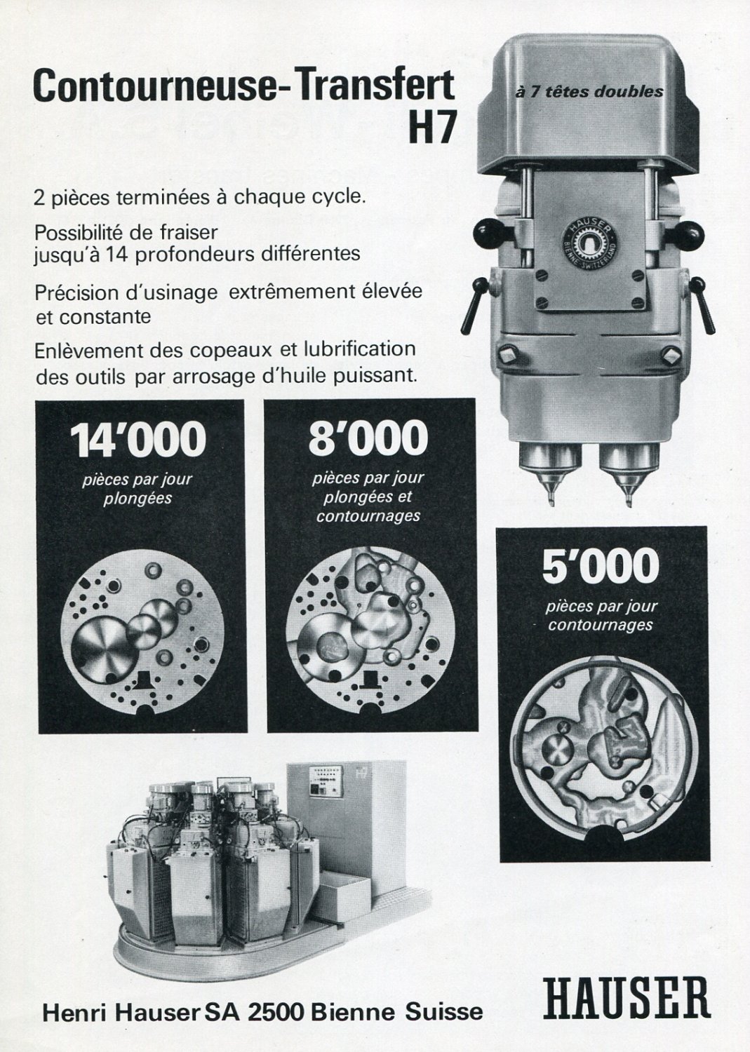 Publicite Henri Hauser SA Bienne Switzerland 1969 Swiss Print Ad Suisse Horology Horlogerie