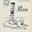 Vintage 1953 Prexa Watch Co It's Lunch Time Boys Swiss Print Ad Publicite Suisse Montres Schweiz