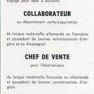SA Girard-Perregaux & Co Watch Co 1969 Publicite Employment Advertisement Swiss Print Ad Suisse