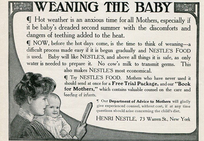 1905 Henri Nestle Nestle's Baby Food Weaning the Baby Original Early 1900s Print Ad Advert