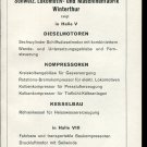 Vintage 1947 SLM Schweiz Lokomotiv und Maschinenfabrik Swiss Print Ad Publicite Suisse