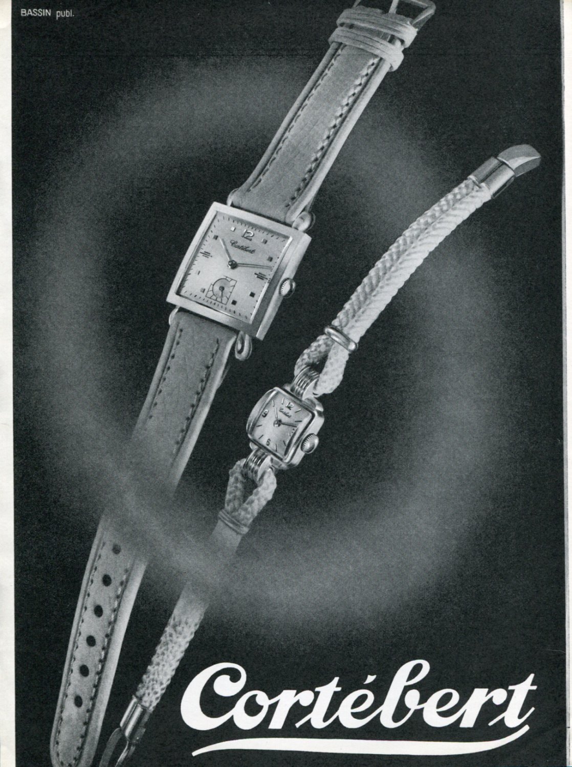 Vintage 1947 Cortebert Watch Company Switzerland Swiss Print Ad Suisse Publicite Montres