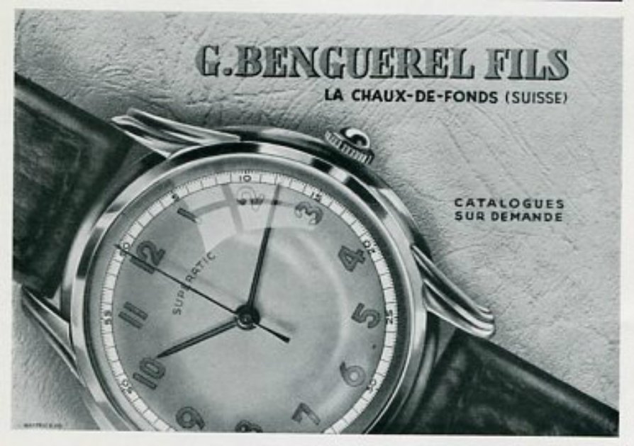 Vintage 1945 G Benguerel Fils Superatic Watch Co Switzerland Swiss ...