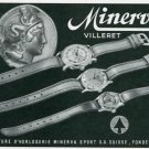Vintage 1945 Minerva Sport SA Watch Co Switzerland Swiss Print Ad Suisse Publicite Montres Schweiz