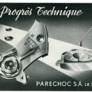 Vintage 1945 Parechoc SA Le Sentier Switzerland Swiss Print Ad Suisse Publicite Hologerie Horology