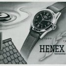 Vintage 1945 Henex Watch Company Tavannes Switzerland Swiss Print Ad Suisse Publicite Montres