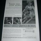 Vintage 1936 United States Savings Bonds Toward Your Future Security 1930s Print Ad Advert