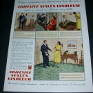 Vintage 1936 Congoleum Nairn Inc Kearny NJ Adhesive Sealex Linoleum 1930s Print Ad Publicite Advert Vintage 1936 Congoleum Nairn Inc Kearny NJ Adhesive Sealex Linoleum 1930s Print Ad Publicite Advert