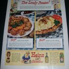 Vintage 1943 Heinz 57 Varieties The Lowly Potato A Good Source of Iron Print Ad Advert WW2 WWII Era Vintage 1943 Heinz 57 Varieties The Lowly Potato A Good Source of Iron Print Ad Advert WW2 WWII Era
