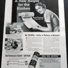Vintage 1936 Scott Paper Company Chester PA ScotTowels Towel Kitchen Helper 1930s Print Ad Advert Vintage 1936 Scott Paper Company Chester PA ScotTowels Towel Kitchen Helper 1930s Print Ad Advert