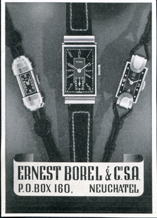 Vintage 1940 Ernest Borel & Co SA Watch Co Switzerland Swiss Print Ad Publicite Suisse Montres