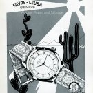 Vintage 1952 Favre-Leuba Watch Company Montre des Tropiques Swiss Print Ad Publicite Suisse