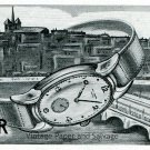 1945 Baume et Mercier Watch Company Geneve Vintage 1940s Swiss Advert Publicite Suisse Montres