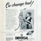 1952 Universal Geneve Watch Company Switzerland Swiss Print Ad Publicite Suisse Montres Schweiz
