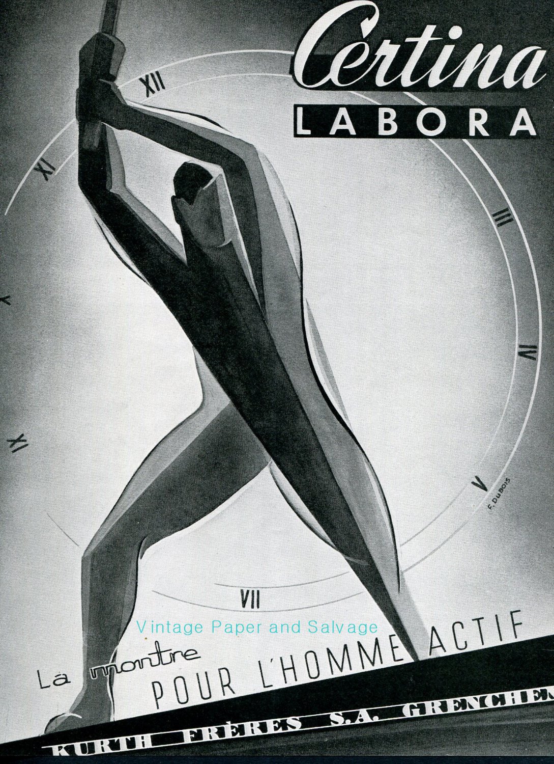 1945 Certina Watch Company Kurth Freres S.A. Switzerland Swiss Advert Publicite Suisse Montres