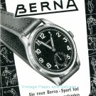 1945 Berna Watch Company Switzerland Vintage 1940s Swiss Print Ad Publicite Suisse Montres Schweiz