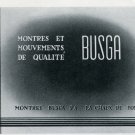 Vintage 1947 Busga Watch Company Montres Busga SA Swiss Advert Suisse Publicite Schweiz
