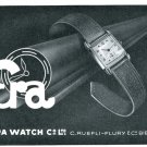 Vintage 1947 Era Watch Company C Ruefli-Flury & Co 1940s Swiss Advert Publicite Suisse Montres