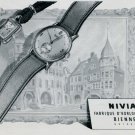Vintage 1947 Nivia Watch Company Montres Nivia Switzerland Swiss Advert Suisse Publicite Schweiz