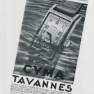 1939 Cyma Tavannes Watch Company Original 1930s Swiss Advert Publicite Suisse Montres