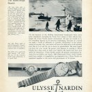 1959 Ulysse Nardin CH Watch Company Salute to the Geophysical Year Swiss Advert Publicite Suisse