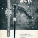 1959 Recta Manufacture d'Horlogerie SA Swiss Advert Publicite Suisse Montres