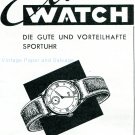 Vintage 1945 Elmas Watch Company Switzerland 1940s Swiss Ad Advert Publicite Suisse Schweiz